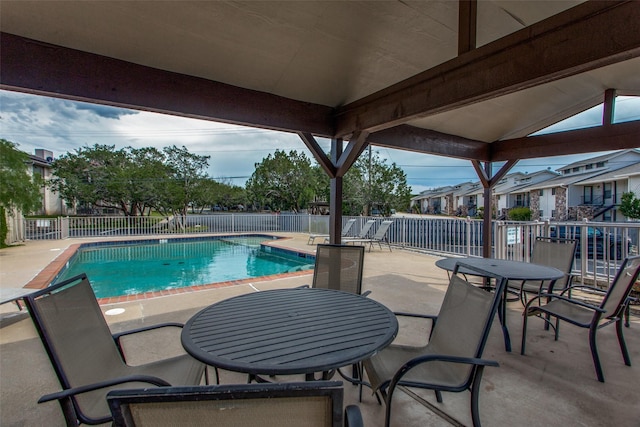 view of pool with a patio