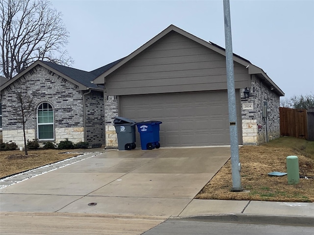 view of front of house featuring a garage