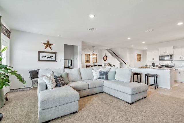 view of carpeted living room