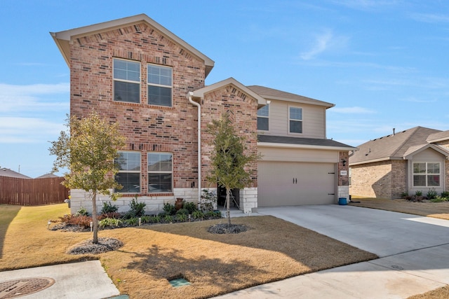 front of property featuring a garage