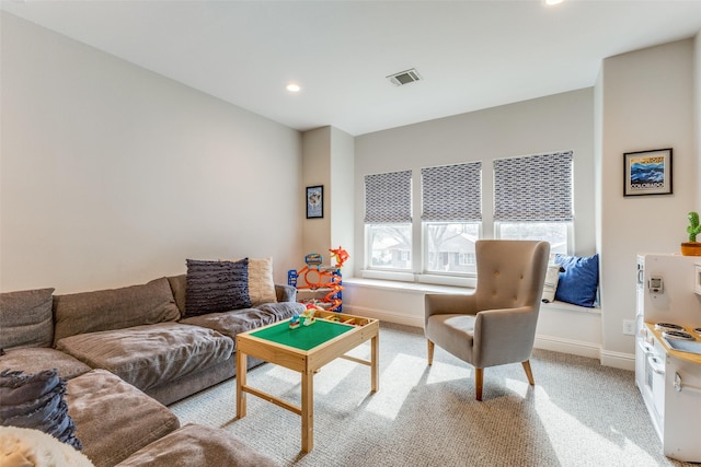 view of carpeted living room