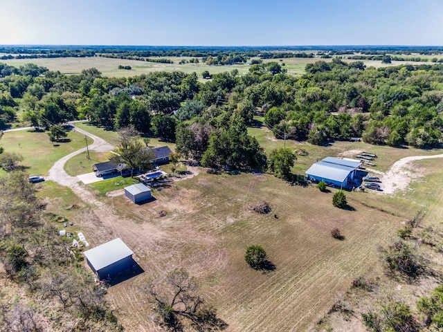 bird's eye view featuring a rural view