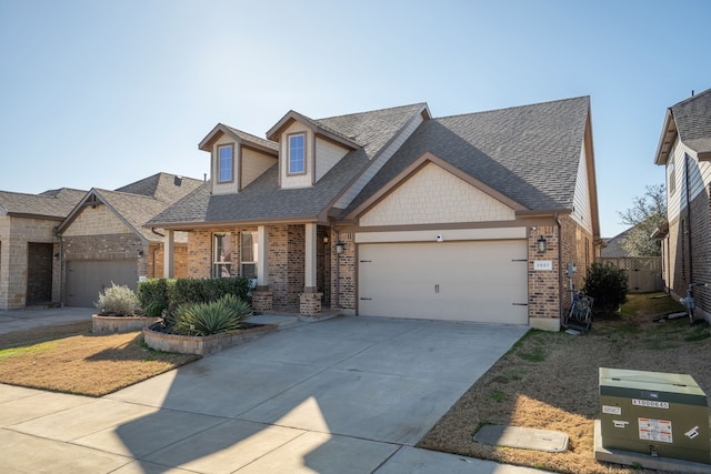 view of front of home featuring a garage