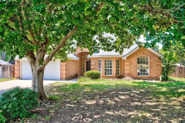 ranch-style home with a garage