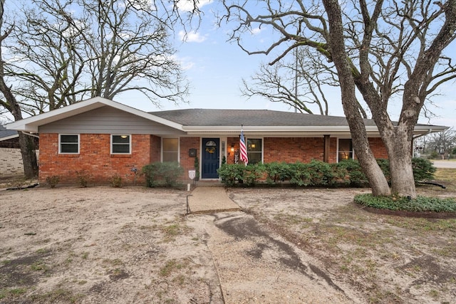 view of single story home