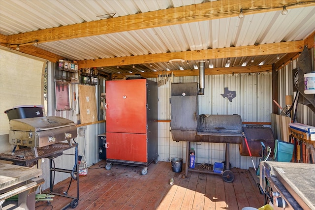 view of storage area