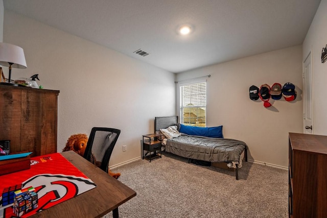 bedroom with carpet