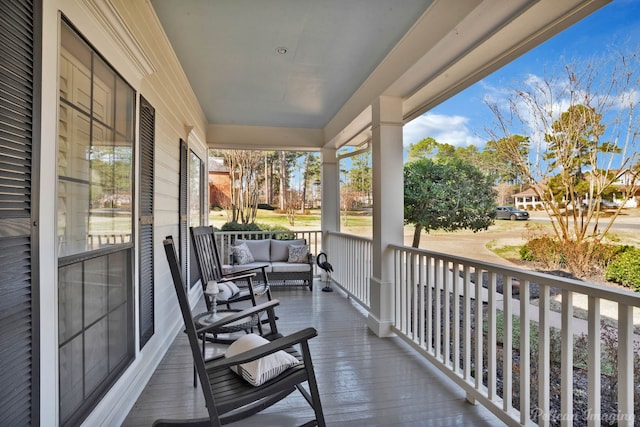 balcony with covered porch