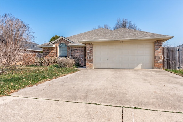 ranch-style house with a garage