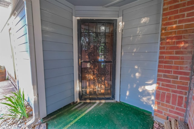 view of doorway to property