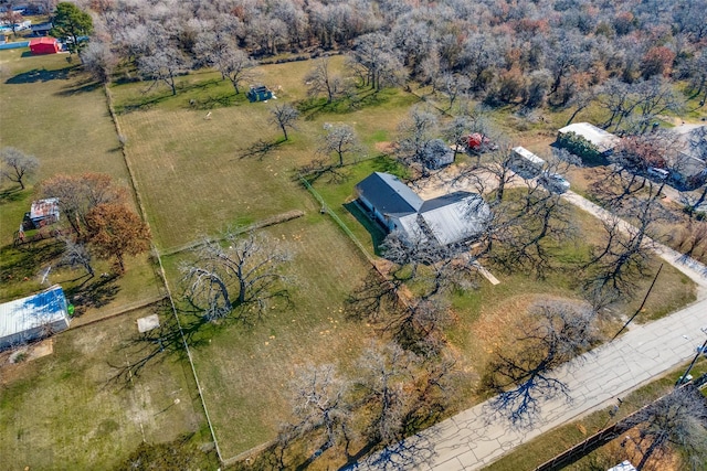 bird's eye view featuring a rural view