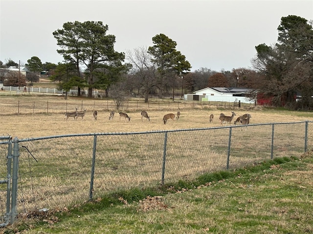 view of yard featuring a rural view