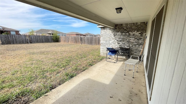 view of yard with a patio area