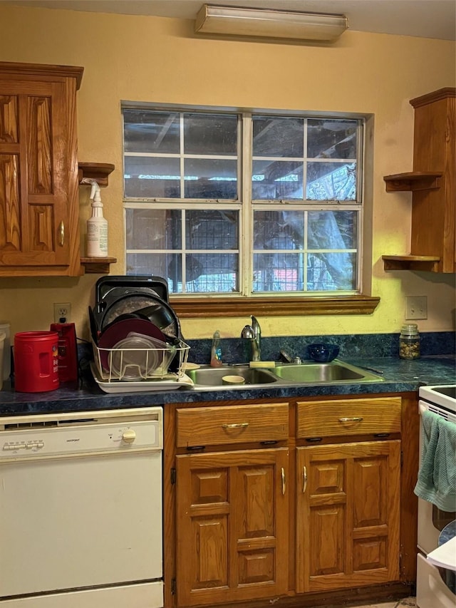 kitchen featuring white appliances