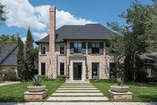 view of front of house with a front yard