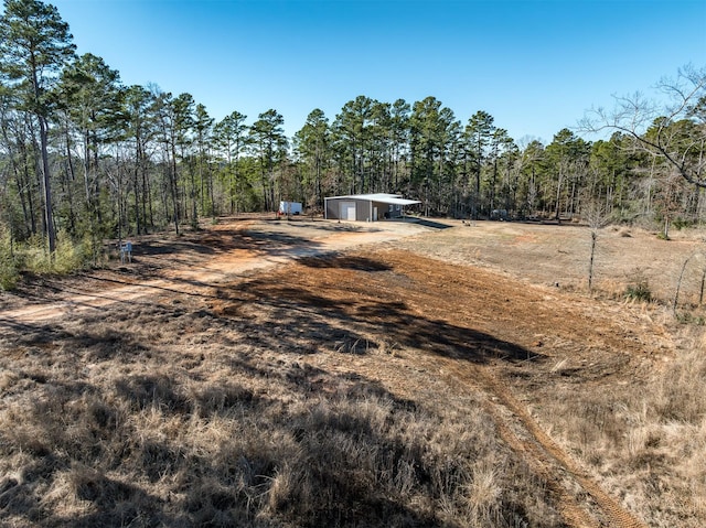 view of yard with an outbuilding