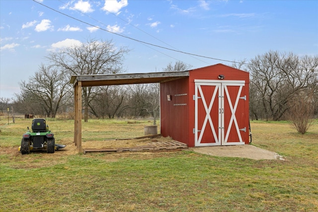 view of shed