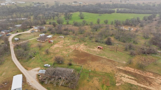 aerial view with a rural view