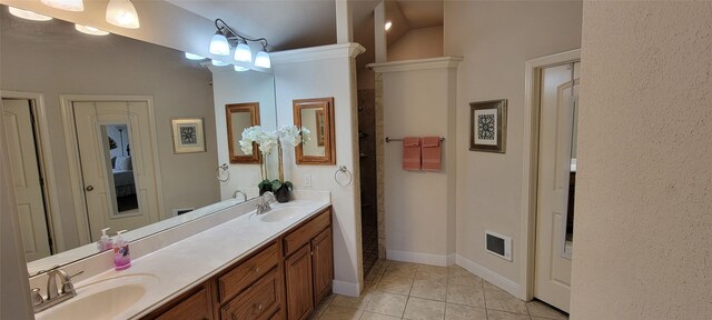 bathroom featuring vanity and tile patterned floors