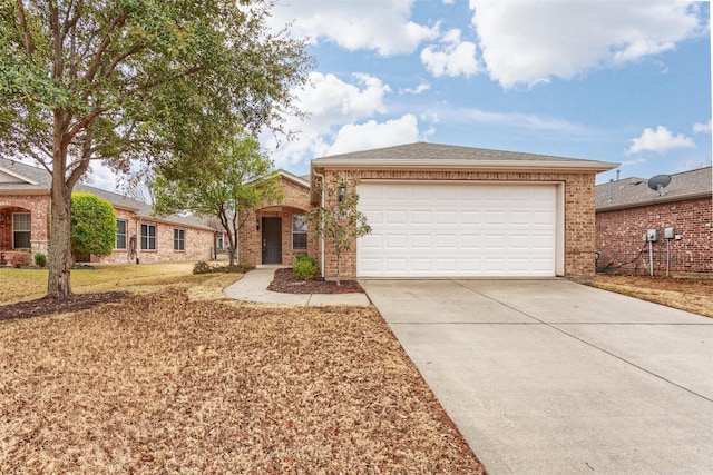 ranch-style home featuring a garage