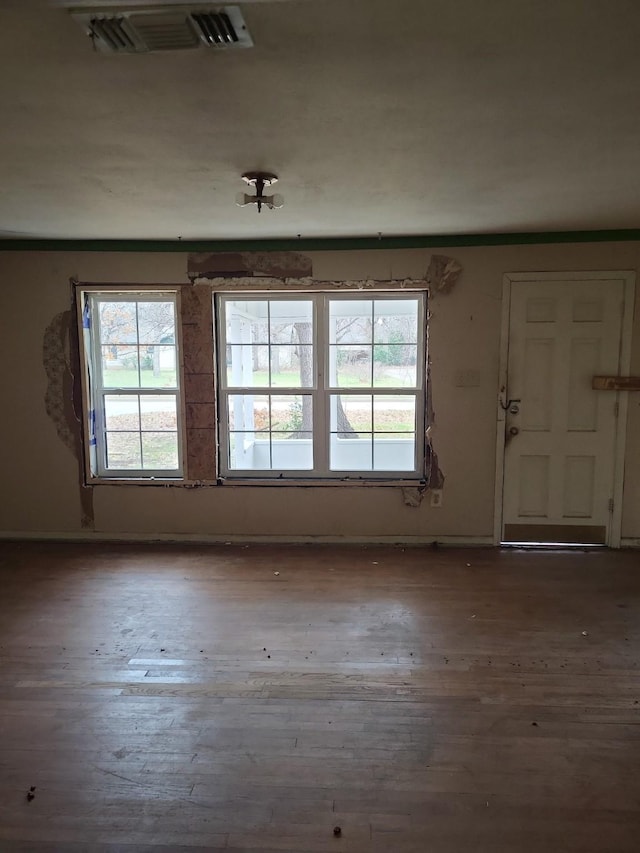 entryway featuring hardwood / wood-style flooring