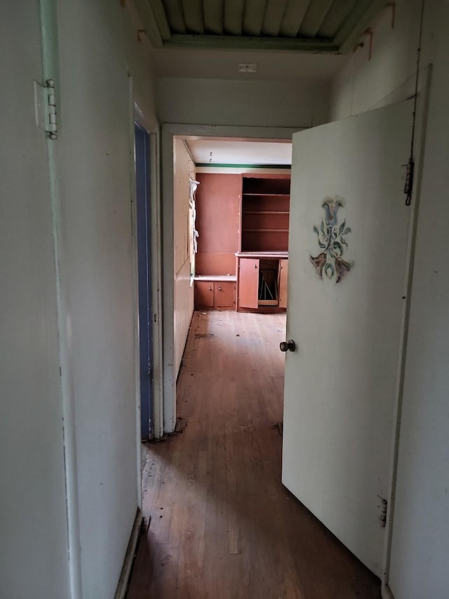 hallway featuring hardwood / wood-style floors