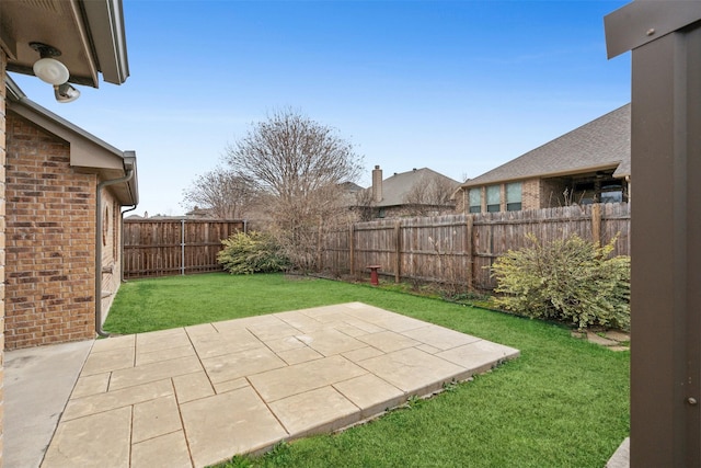 view of yard featuring a patio