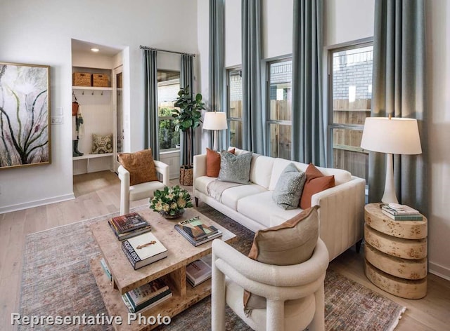1250 Falls Rush Way, Royse City, TX 75189 - living room with hardwood / wood-style floors