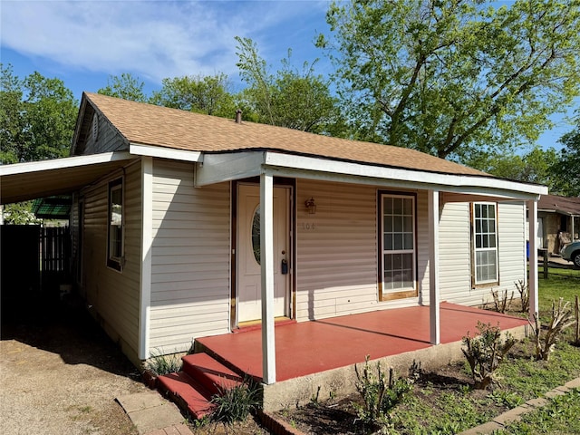 view of outdoor structure featuring a carport