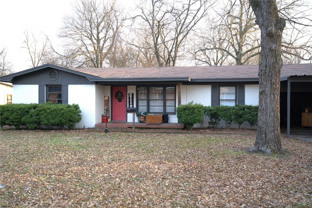 view of ranch-style house