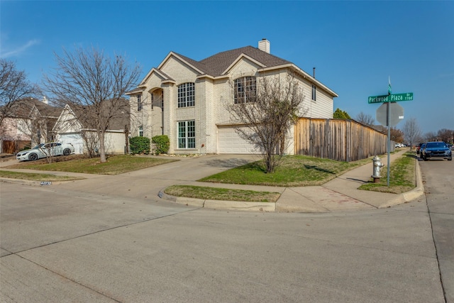 view of front facade with a garage