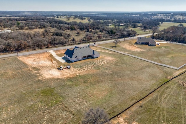 aerial view featuring a rural view