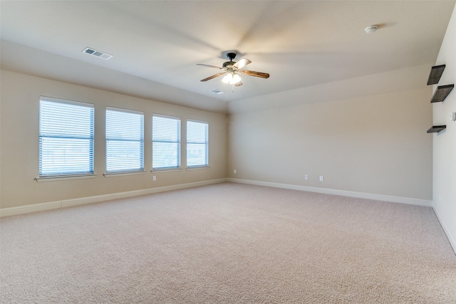 2605 Waterstone Ln, Rockwall, TX 75032 - empty room with ceiling fan, light colored carpet, and baseboards