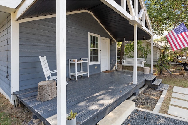 view of wooden terrace