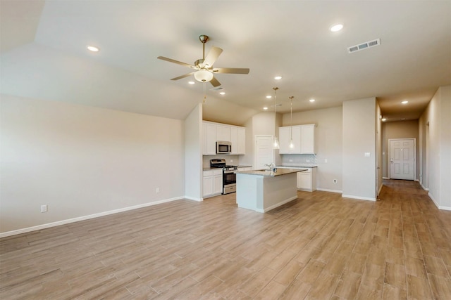 716 Tawny Turn, Lavon, TX 75166 - kitchen featuring stainless steel appliances, open floor plan, and visible vents