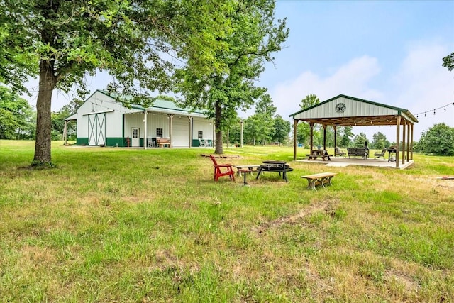 view of yard featuring a gazebo