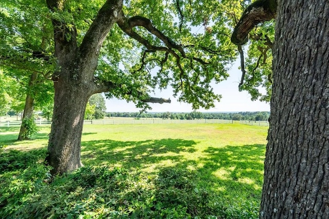 view of yard featuring a rural view