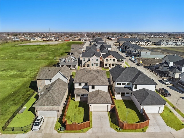 bird's eye view featuring a residential view