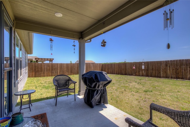 view of patio / terrace featuring area for grilling