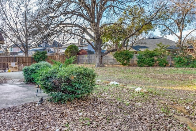 view of yard with a patio area