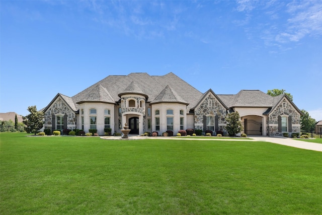 5302 Berwick Ln, Parker, TX 75002 - french country inspired facade with stone siding and a front lawn