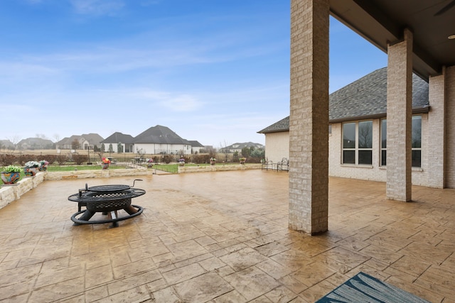 5302 Berwick Ln, Parker, TX 75002 - view of patio / terrace featuring an outdoor fire pit