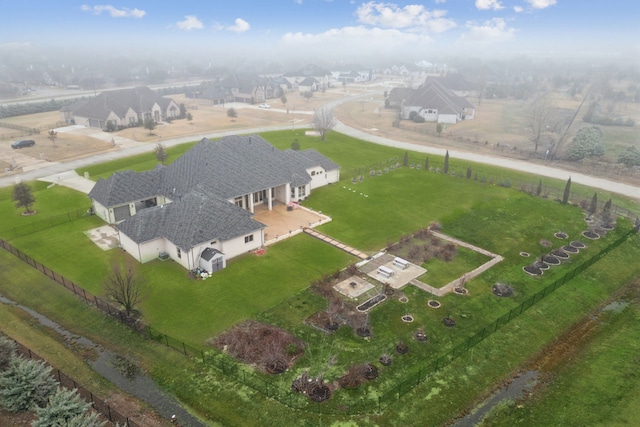 bird's eye view featuring a rural view