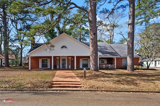 view of front of home with a porch