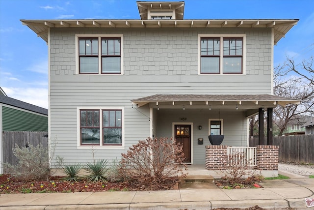 view of front of house with covered porch