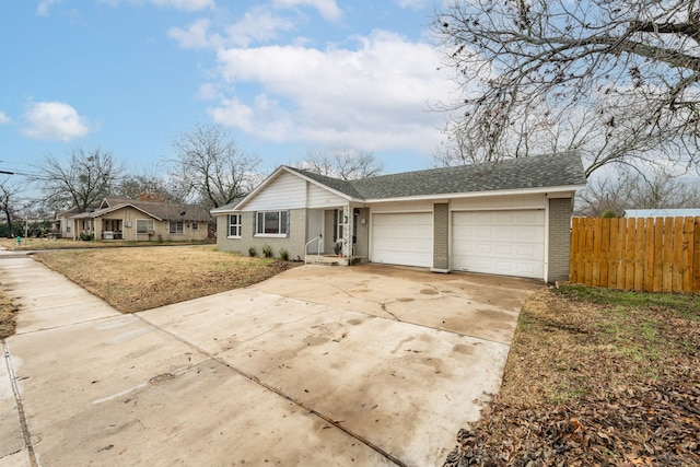 ranch-style house with a garage