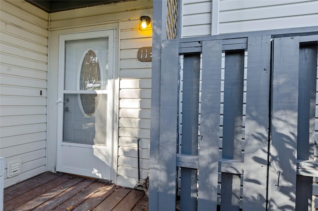 view of doorway to property