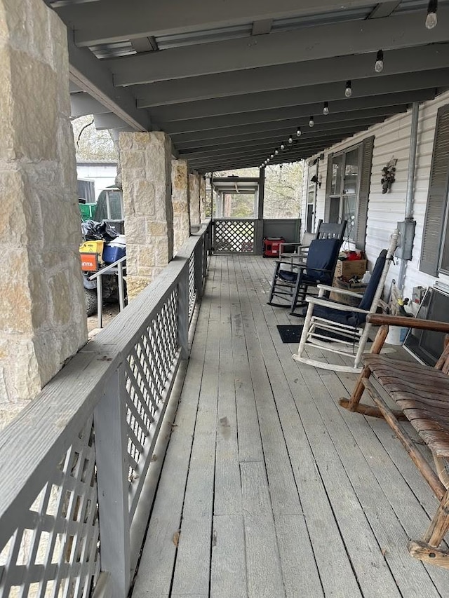 view of wooden deck