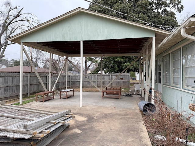 view of patio with a fenced backyard