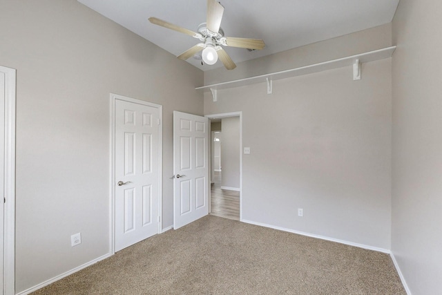 1720 Willow Crk, Mesquite, TX 75181 - unfurnished bedroom featuring carpet, baseboards, and a ceiling fan